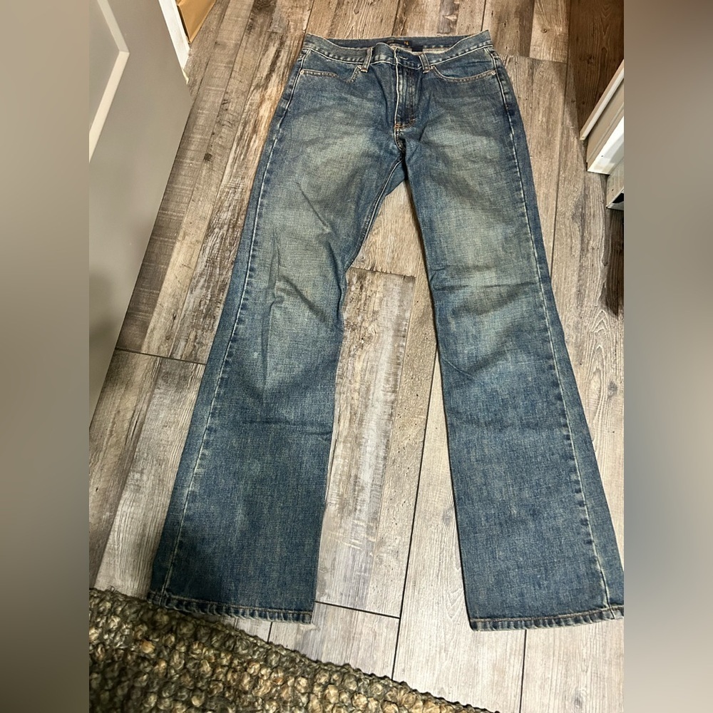 J. Crew 💯 cotton Bootcut Jeans in Faded Blue Size 6 Tall T6